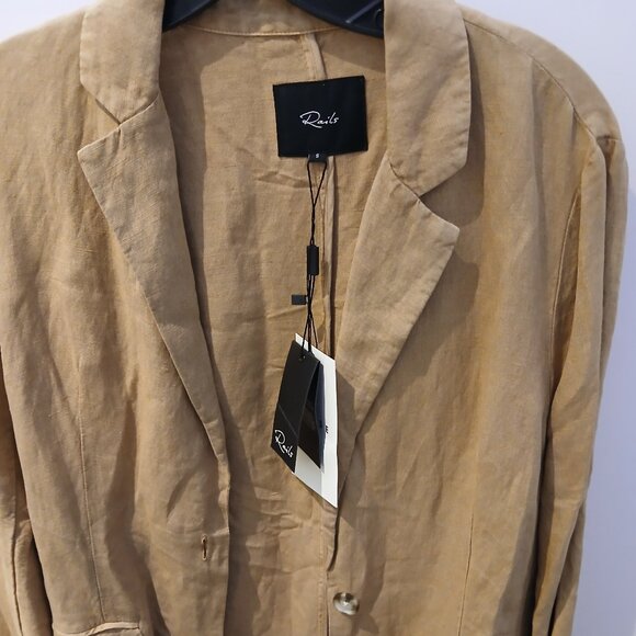 Rails Flynn Blazer Taupe Linen Blend - Picture 2 of 8